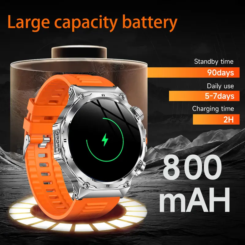 ⌚1.52" HD smartwatch for men – Phone calls and music control – Multiple sports modes – IP68 waterproof – Long battery life