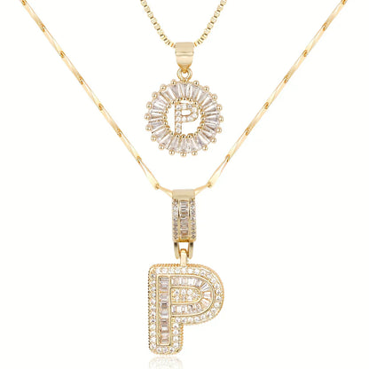 💖2 Pack - Initial Letter Pendant Necklaces