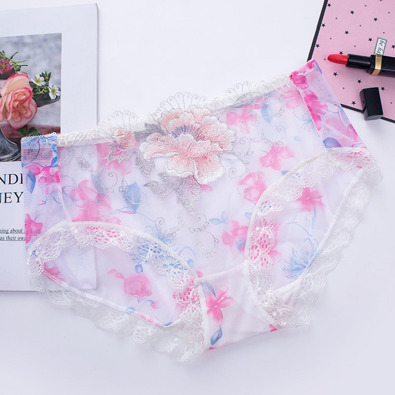 🎉Autumn Hot Sale🎉Antibacterial Cotton Panties With Lace Embroidery