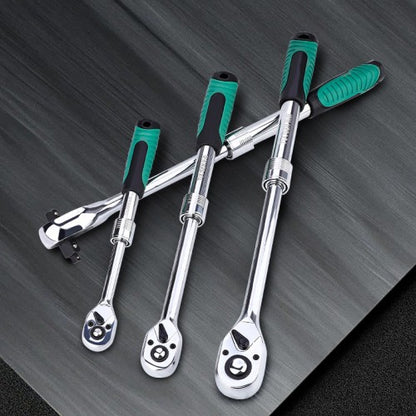 72-Tooth Extendable Telescopic Socket Ratchet Wrench