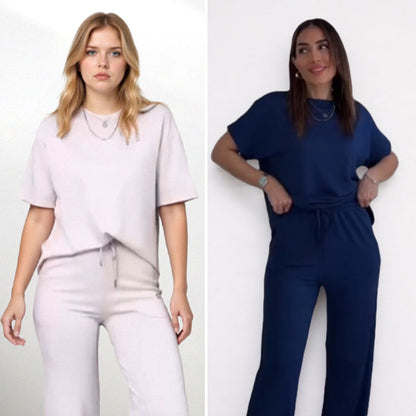 ✨Women's Chic Top & Matching Pants 2-Piece Outfit