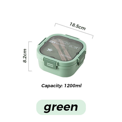 1200ml/1700ml Lunch Box with Spoon & Fork - Microwave Safe