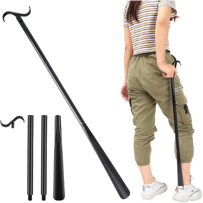 Adjustable Long Shoe Horn with Sock Remover for Seniors