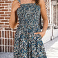 Women's Square Neck Sleeveless Loose Casual Short Jumpsuit
