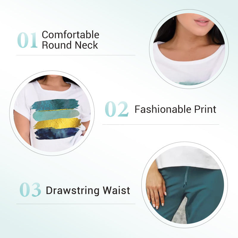 Fashionable Simple Casual  2-Piece Set