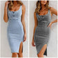 🍹🌤️Women's U-Neck Denim Bodycon Cami Dress