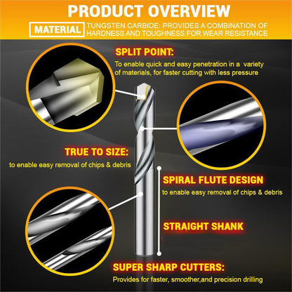 Tungsten Carbide Twist Drill Bit Set