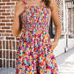 Women's Square Neck Sleeveless Loose Casual Short Jumpsuit