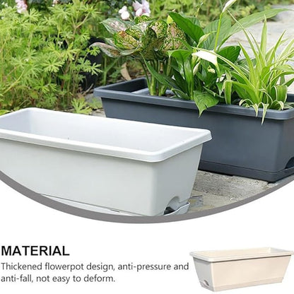 🌼Hot Sale🌼Rectangular Lazy Plastic Flower Pot, Suitable For Home Balcony