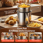 💥R304 Stainless Steel Multifuntional Fryer