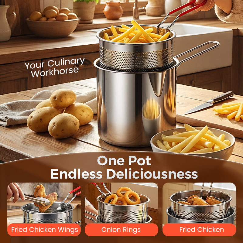 💥R304 Stainless Steel Multifuntional Fryer