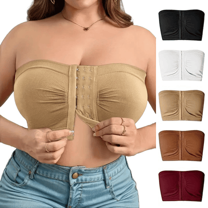 ✨Plus Size Strapless Front Buckle Breathable Bra🔥