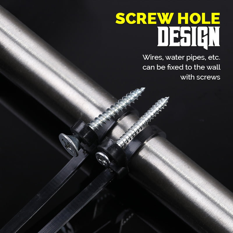 Screw Hole Cable Ties（100 pcs/ Pack）