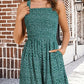 Women's Square Neck Sleeveless Loose Casual Short Jumpsuit