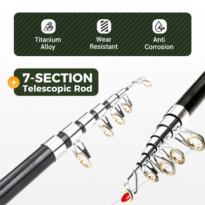 🎁Hot Sale 49% OFF⏳All-in-one Telescopic Fishing Rod Kit