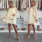 🌸Spring Specials🌸 Lace Mini Dress with Bow Tie Neck