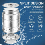 Stainless Steel Smokeless BBQ Grill Bucket