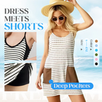 Women's Sleeveless Summer Dress with Shorts