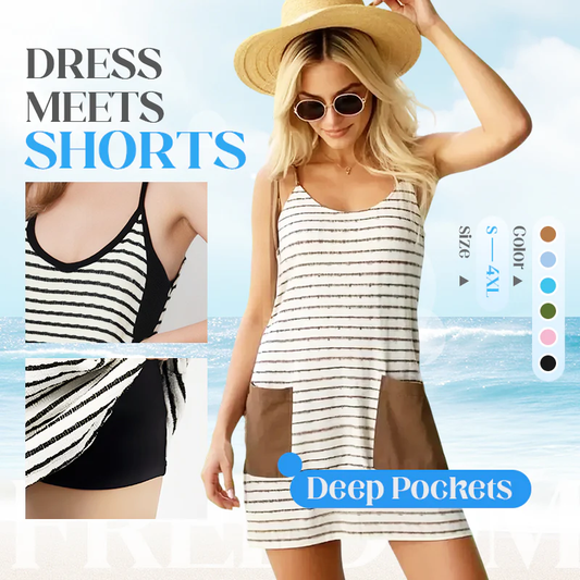 Women's Sleeveless Summer Dress with Shorts