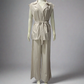 Sleeveless Lapel Top High Waisted Pants 2-Piece Set