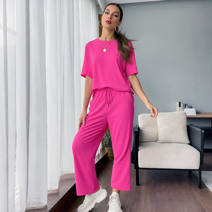 🌸 Women's Soft Casual Top and Pants Set