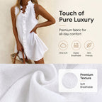 Women's Ruffle Trim Button-Front Mini Dress