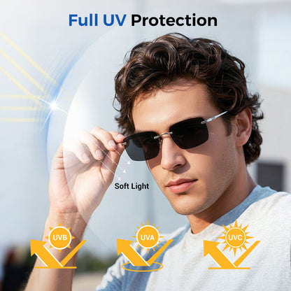 Men's Stylish Frameless High Definition Polarized Sunglasses
