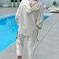 🎉Autumn Hot Sale🎉Women's Two-Piece Solid Color Hooded Sweatshirt Set