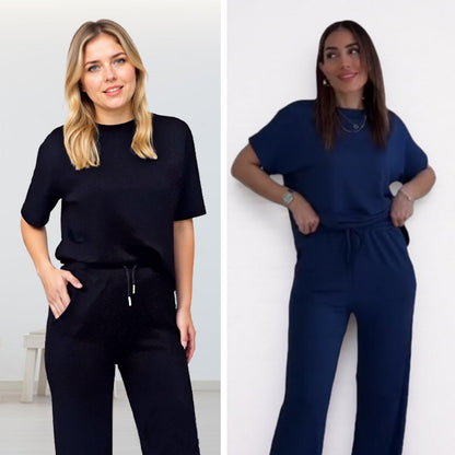 ✨Women's Chic Top & Matching Pants 2-Piece Outfit