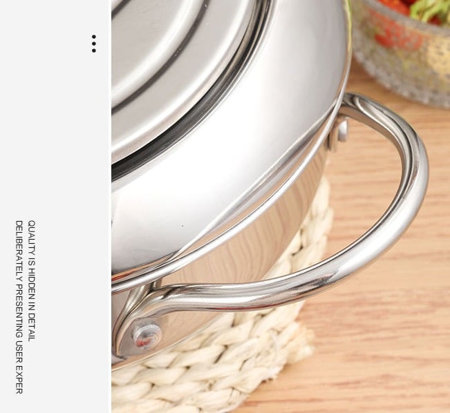 Temperature Controlled 304 Stainless Steel Deep Fryer - Induction/Gas Stove Universal