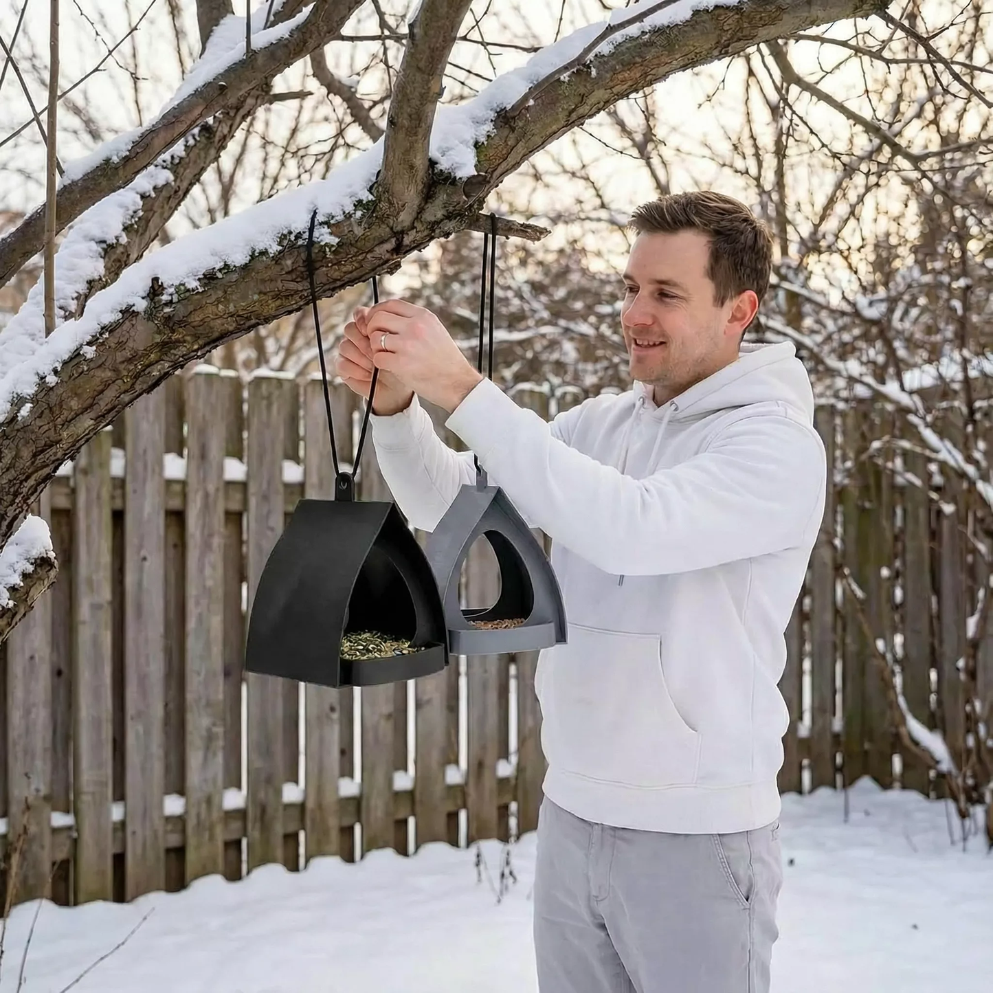 Hanging Bird Feeder for Garden with Roof🐦