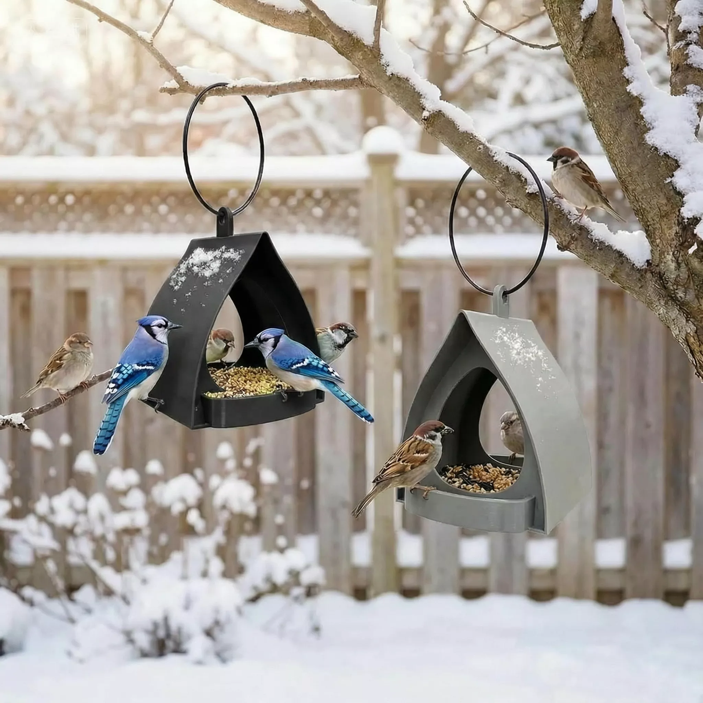 Hanging Bird Feeder for Garden with Roof🐦