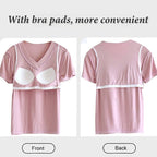 🔥30% OFF🔥Loose V-Neck Pajamas Set with Chest Pads