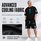 👕Men's Summer T-Shirt & Shorts Set – Gradient design, breathable & lightweight – Perfect for hot days & casual outings 🩳
