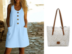 🌸Women's Solid Color U-Neck Sleeveless Cotton Linen Dress - Lightweight, Breezy & Ridiculously Comfy 💛