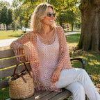 💐Summer Metallic Crochet Cover-Up – Lightweight, Flowy & Effortlessly Stylish summer outfit