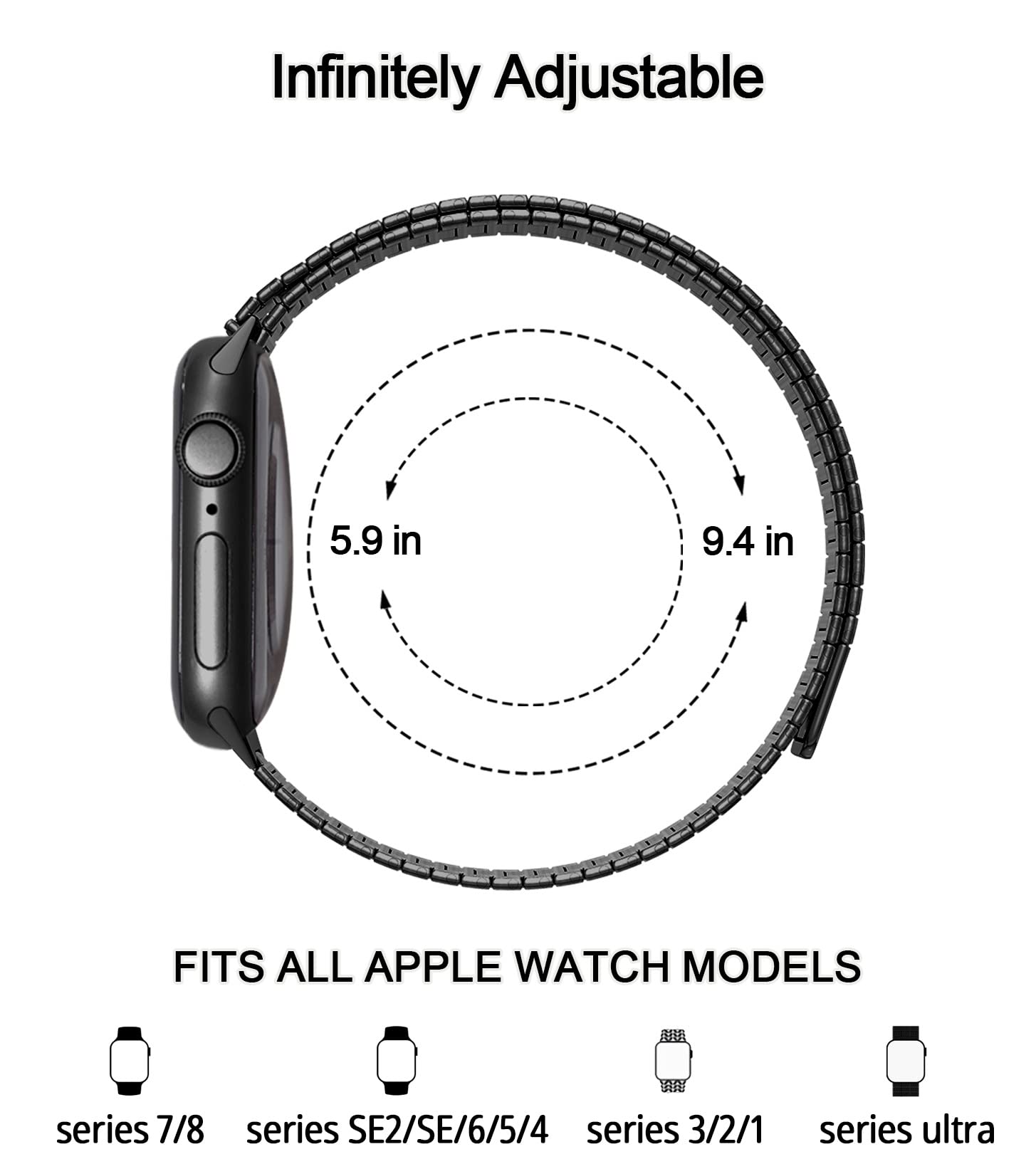 Bamboo Loopback Stainless Steel Band For Apple Watch