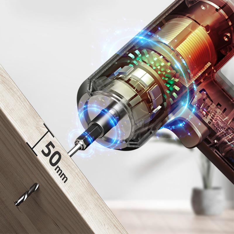 Large Torque Electric Screwdriver Kit with LED