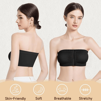 ✨Plus Size Strapless Front Buckle Breathable Bra🔥