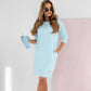 💖Round Neck 3/4 Sleeve Dress with Pockets