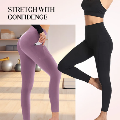 🌸High-Waisted Butt Lifting Tummy Control Shaping Training Leggings with Side Pocket
