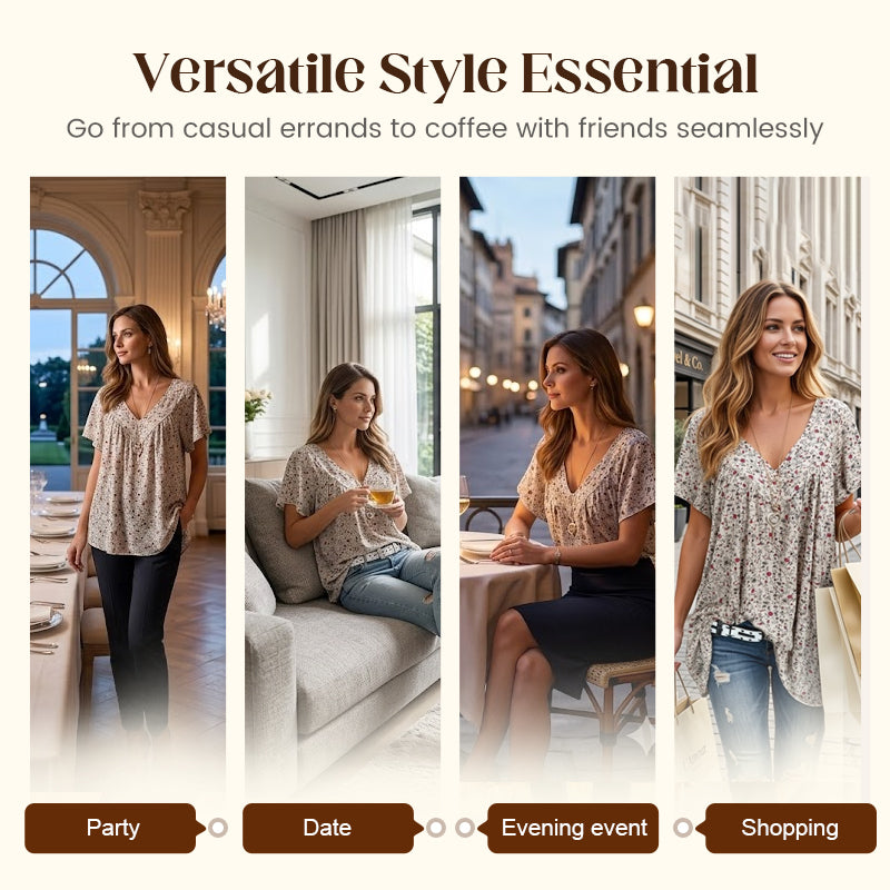 🌸🍃Spring Fashion Print Short Sleeve