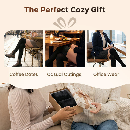 💞50K+ SOLD!🧦🤝✨ Classic Elegance, Effortless Wear | Soft & Stretchy Thigh High Socks❤️🔥🧦