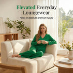 ✨ NEW! Women's V-Neck Lounge Set with Wide-Leg Pants