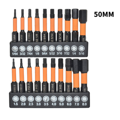 Precision Power: 20PCS Metric and Imperial Hex Bits Set!