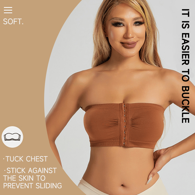 ✨Plus Size Strapless Front Buckle Breathable Bra🔥