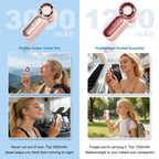 🌬️ Turbo Handheld Fan – LED Display, 6 Speeds, 3000mAh 🔋