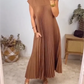 🎉Hot Sale 50% OFF🎉Sleeveless Pleated Simple Solid Color Dress