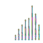 S6 Color Titanium Impact Screwdriver Bit | Ultra-Hard Magnetic | Anti-Slip Cross Head