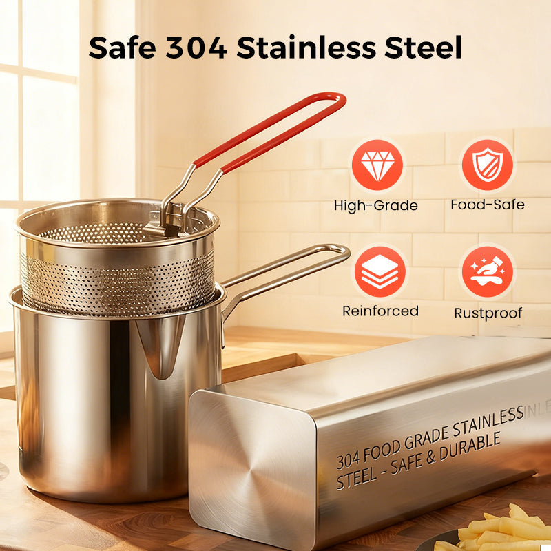 💥R304 Stainless Steel Multifuntional Fryer